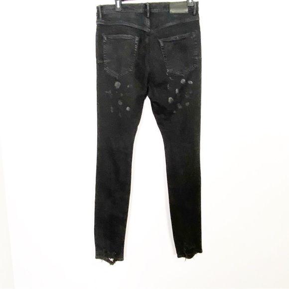 PURPLE BRAND Distressed Skinny Jeans Black 31 - Picture 2 of 11